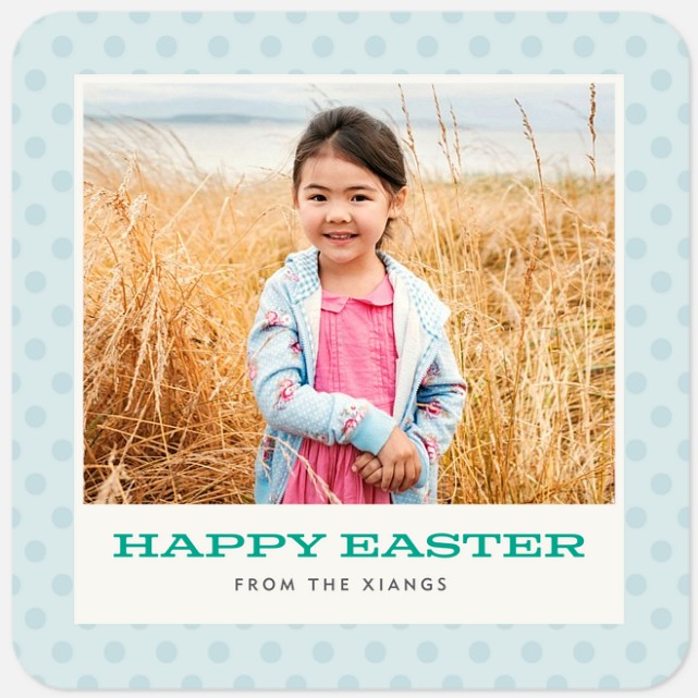 Easter Polka-dots Easter Photo Cards