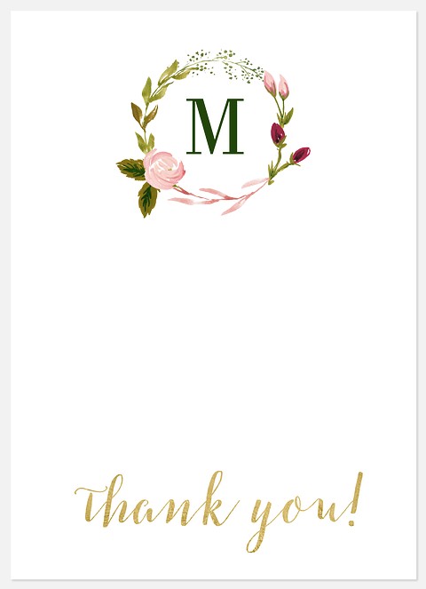 Painted Wreath Thank You Cards 