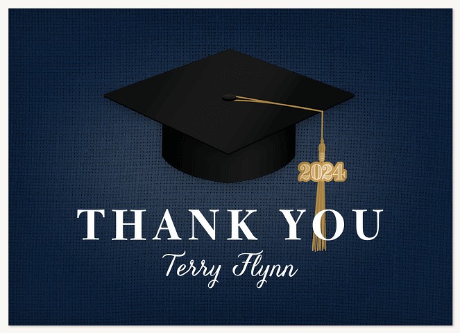 Cap & Tassel Graduation Thank You Cards