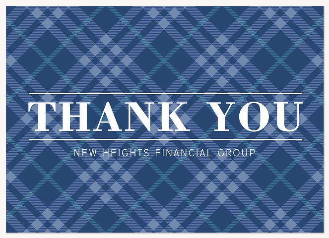 Simply Plaid Business Thank You Cards