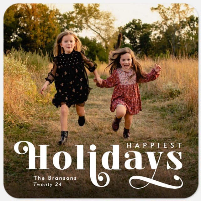 Retro Flair Holiday Photo Cards