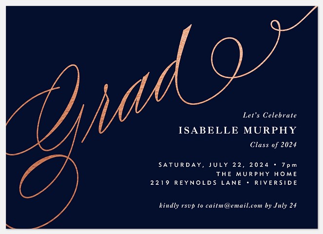 Posh Grad Script Graduation Cards