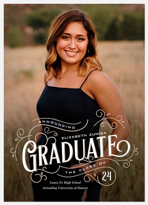 Academic Filigree Graduation Cards