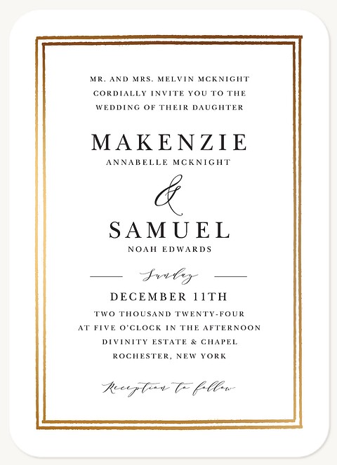 Formal Frame Wedding Invitations