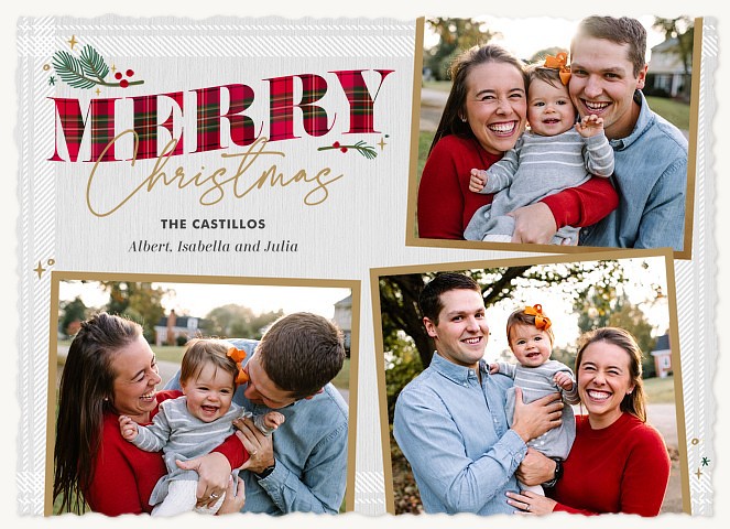 Farmhouse Trio Personalized Holiday Cards