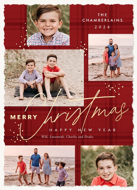Lightroom Tartan Personalized Holiday Cards