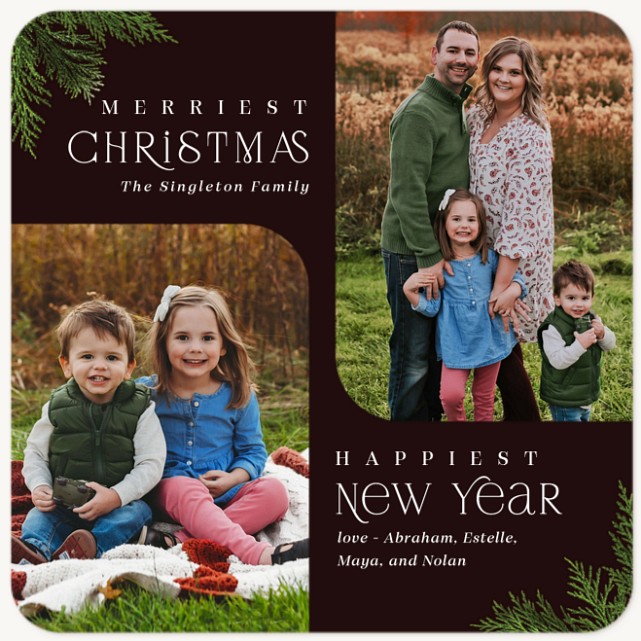 Split Screen Personalized Holiday Cards