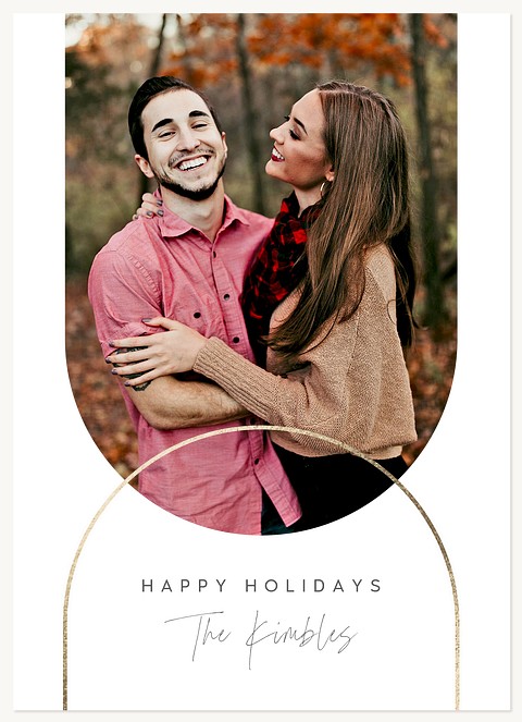 Modern Arch Personalized Holiday Cards