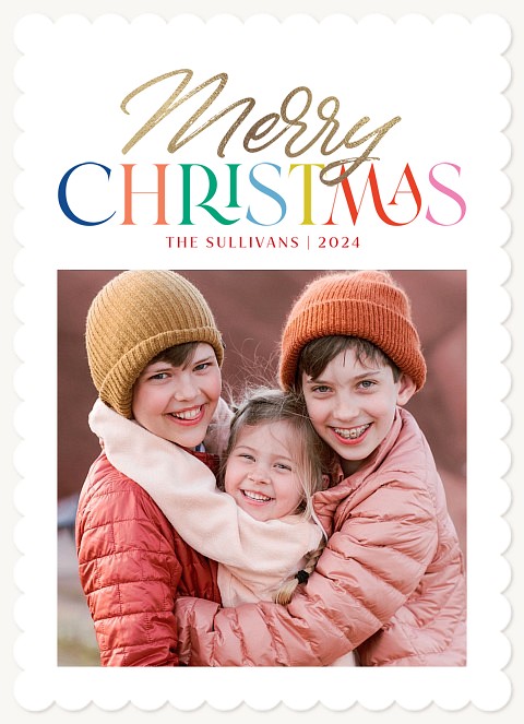 Multi Merry Personalized Holiday Cards