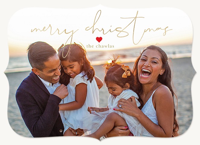 Simple Type Personalized Holiday Cards