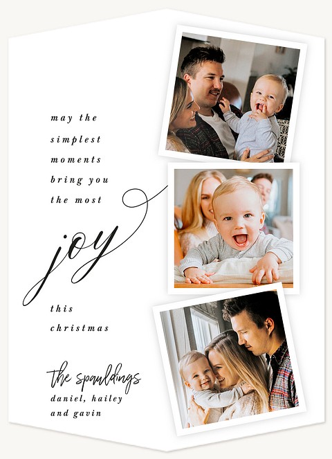 Modern Snapshot Personalized Holiday Cards