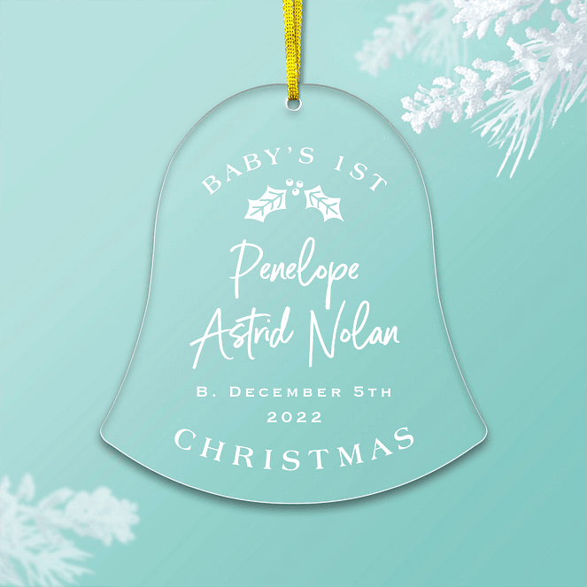 Holly Baby Personalized Ornaments