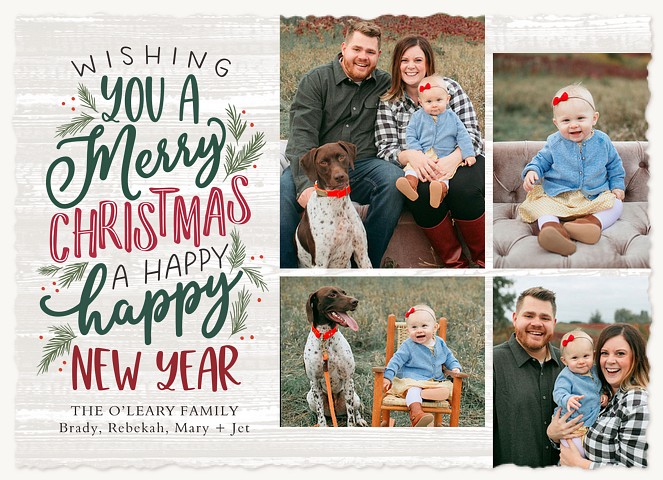Jolly Sprigs Personalized Holiday Cards