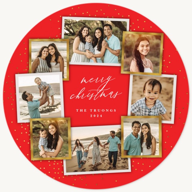 Photo Wreath Personalized Holiday Cards