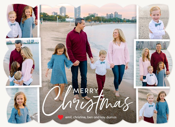 Heartwarming Script Personalized Holiday Cards