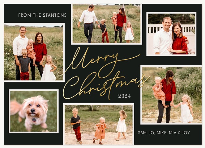 Refined Collage Personalized Holiday Cards