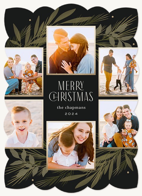 Traditional Wreath Personalized Holiday Cards