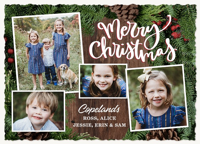 Pine & Holly Personalized Holiday Cards
