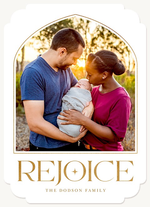 Rejoicing Lunette Personalized Holiday Cards