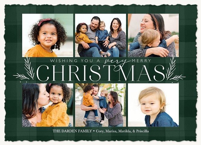 Very Merry Sprigs Personalized Holiday Cards