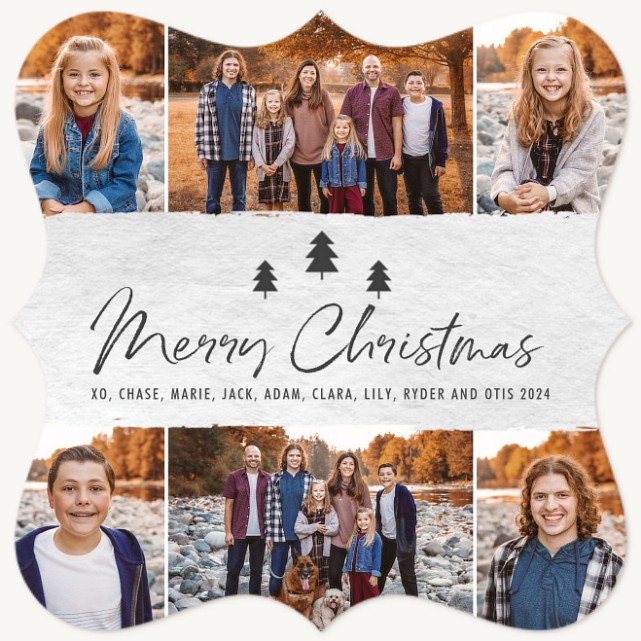 Modern Pines Personalized Holiday Cards