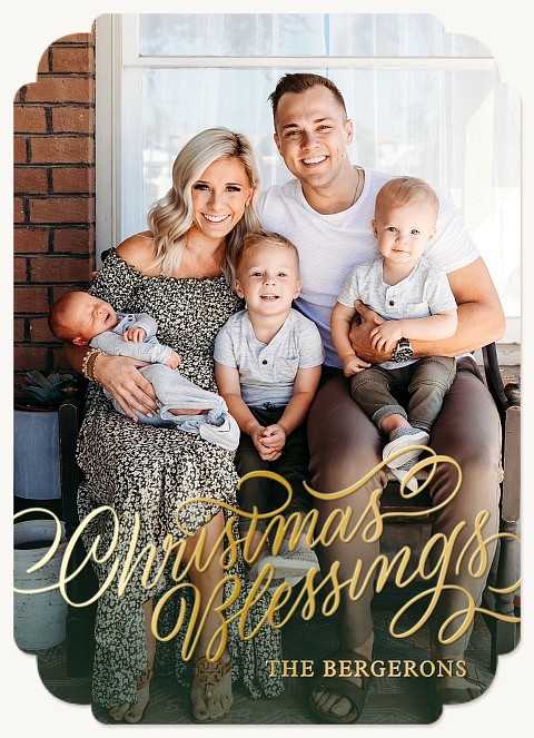 Shining Blessings Personalized Holiday Cards