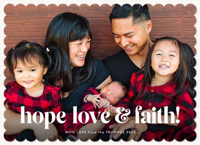 Hope, Love & Faith Personalized Holiday Cards