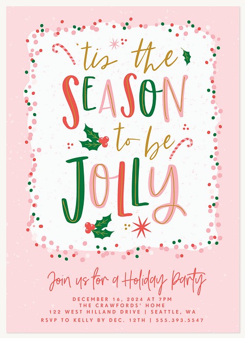 Jolly Season Holiday Party Invitations