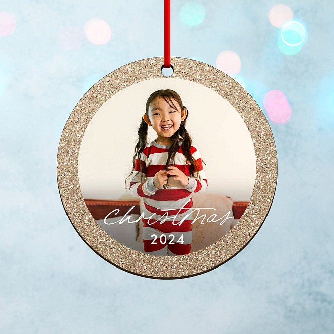Glitter Frame Personalized Ornaments