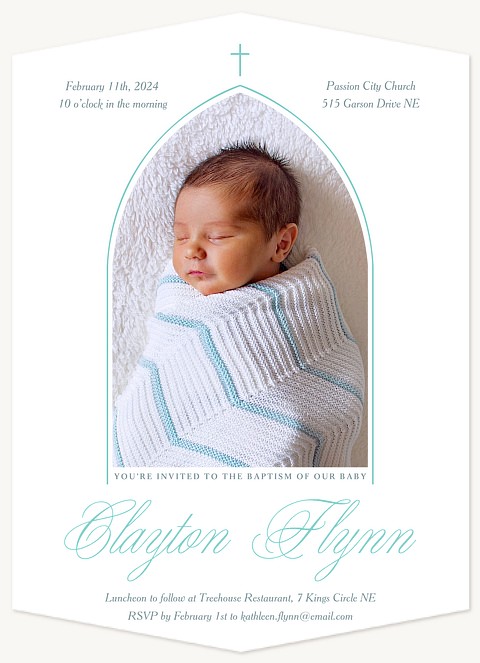 Blessed Arch Baptisms & Christening Invitations
