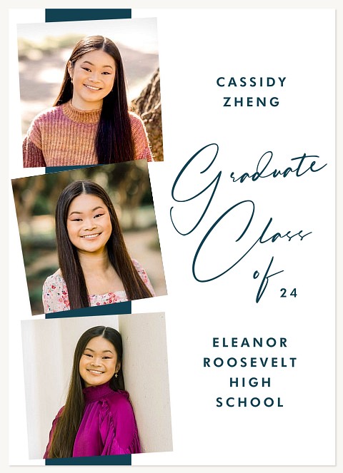 Elegant Sash Graduation Cards