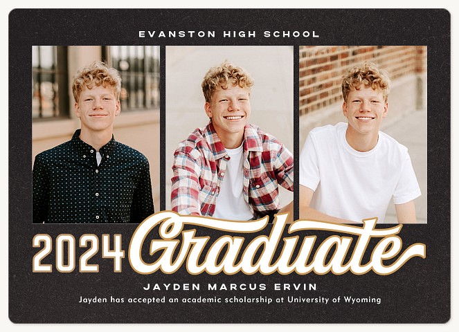 Letterman Embroidery Graduation Cards