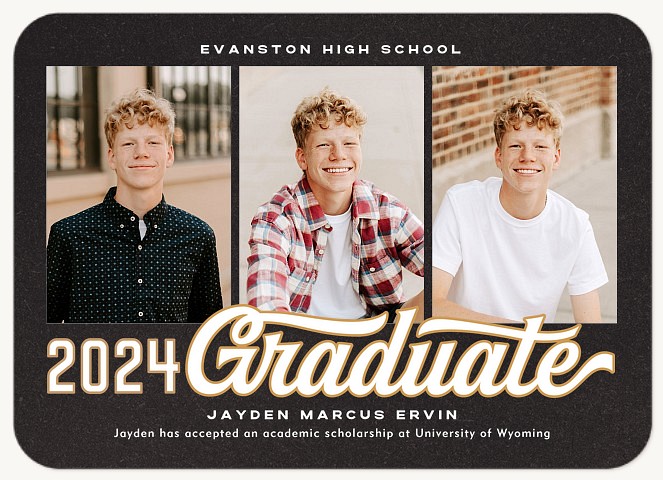 Letterman Embroidery Graduation Cards