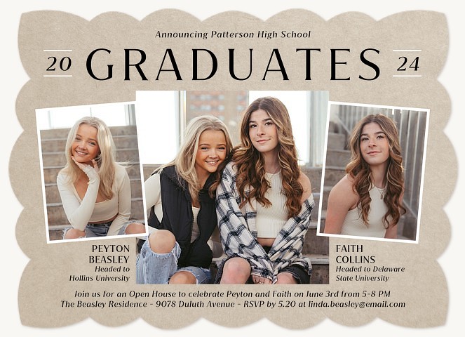 Double Celebration Graduation Cards