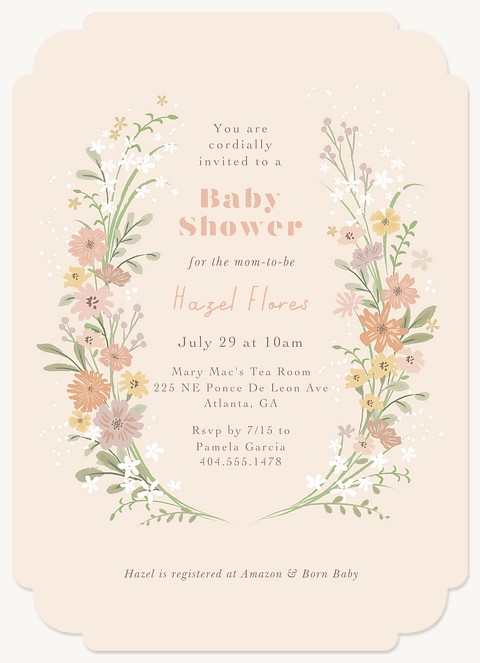 Enchanted Florals Baby Shower Invites