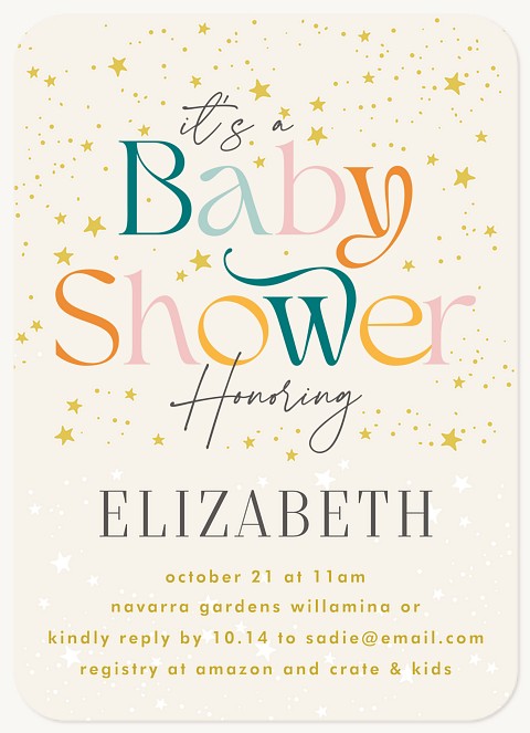 Stellar Shower Baby Shower Invites