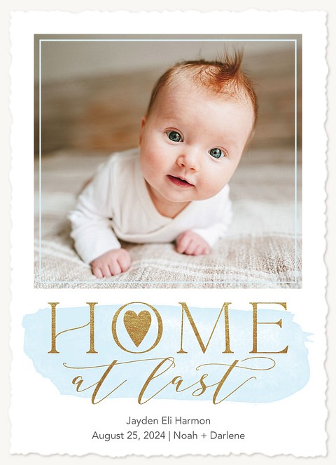 Home At Last Baby Announcements