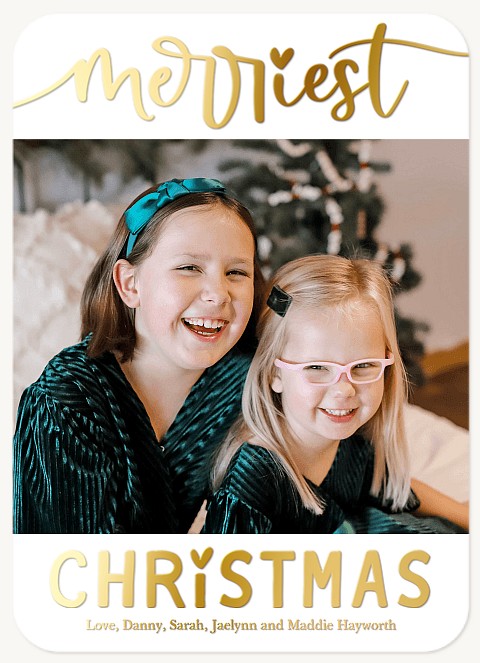 Loving Script Personalized Holiday Cards