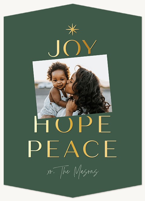 Joy, Hope, Peace Personalized Holiday Cards