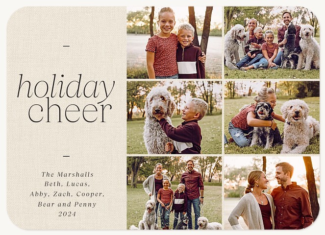 Modern Grid Personalized Holiday Cards