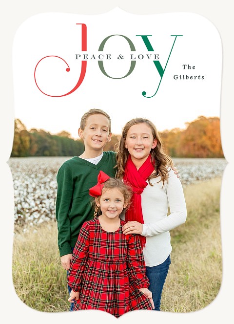 Festive Joy Personalized Holiday Cards