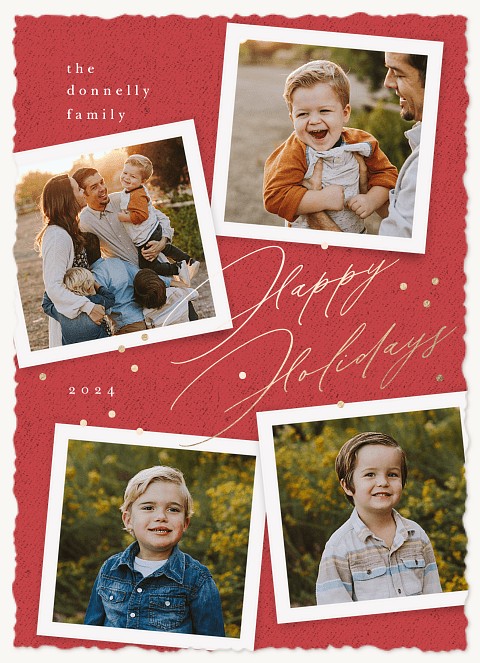 Chic Scrapbook Personalized Holiday Cards