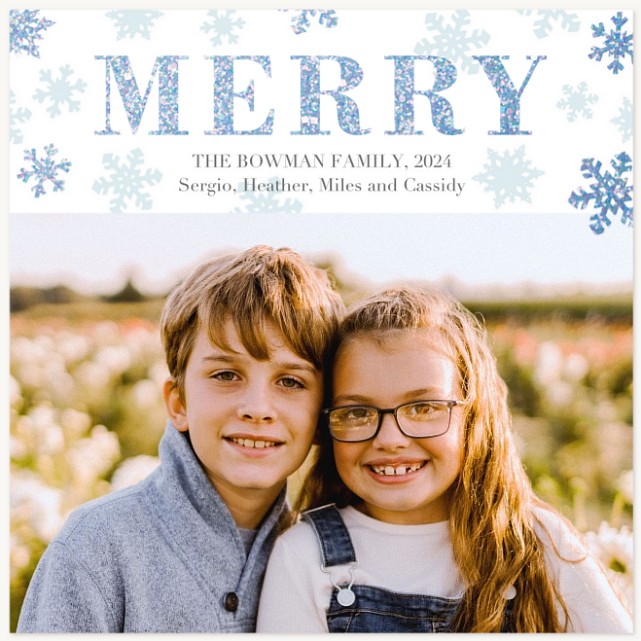 Sparkling Merry Personalized Holiday Cards