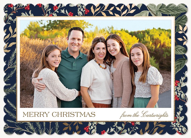 Gilded Touches Personalized Holiday Cards