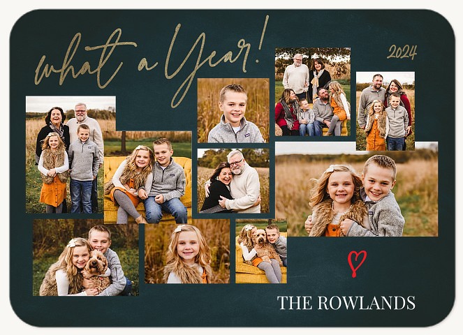 Year Of Love Personalized Holiday Cards