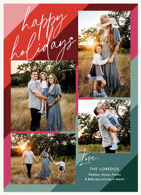 Hues of Joy Personalized Holiday Cards