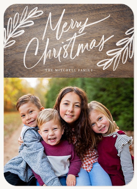 Woodland Rustic Personalized Holiday Cards