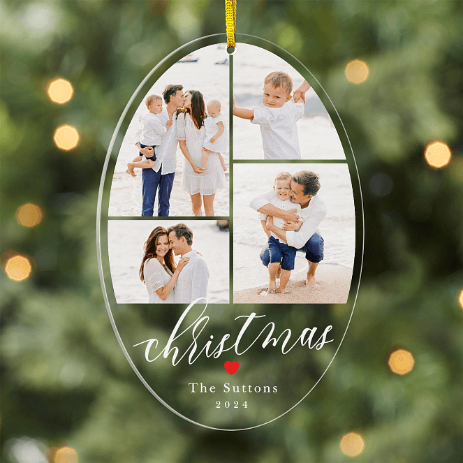 Christmas Collage Personalized Ornaments
