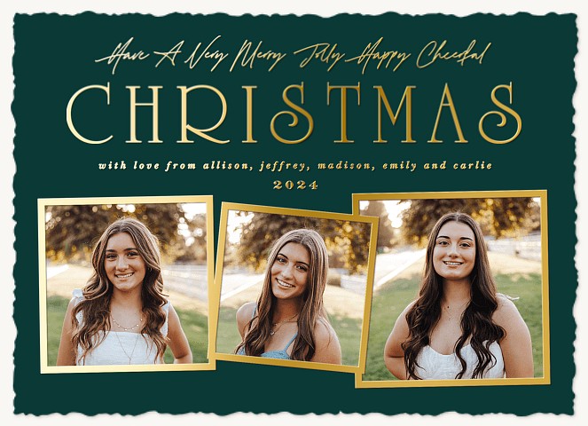 Jolly Wishes Personalized Holiday Cards
