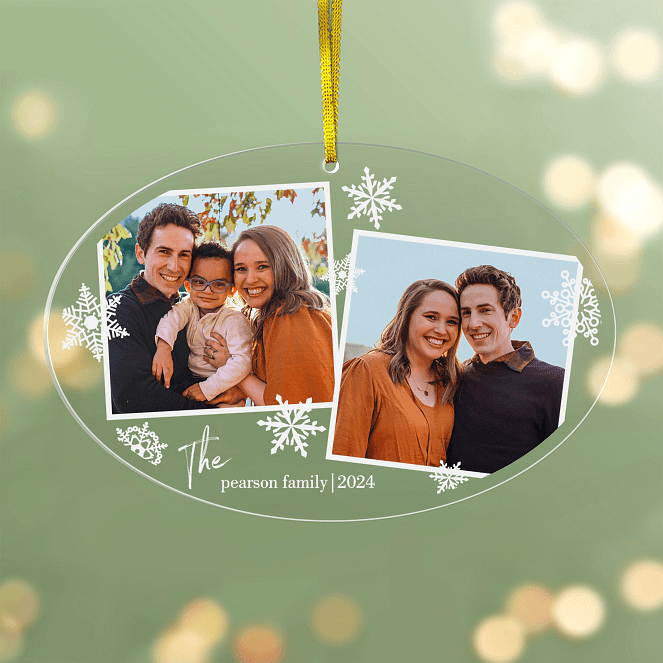 Snowflakes & Snapshots Personalized Ornaments